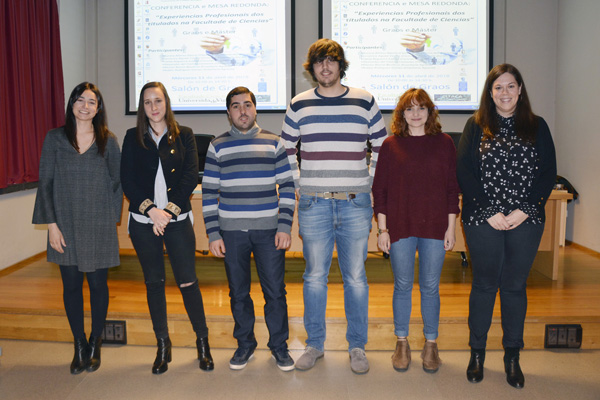 Egresadas e egresados de Ciencias volven ao centro para orientar ao alumnado no seu futuro profesional